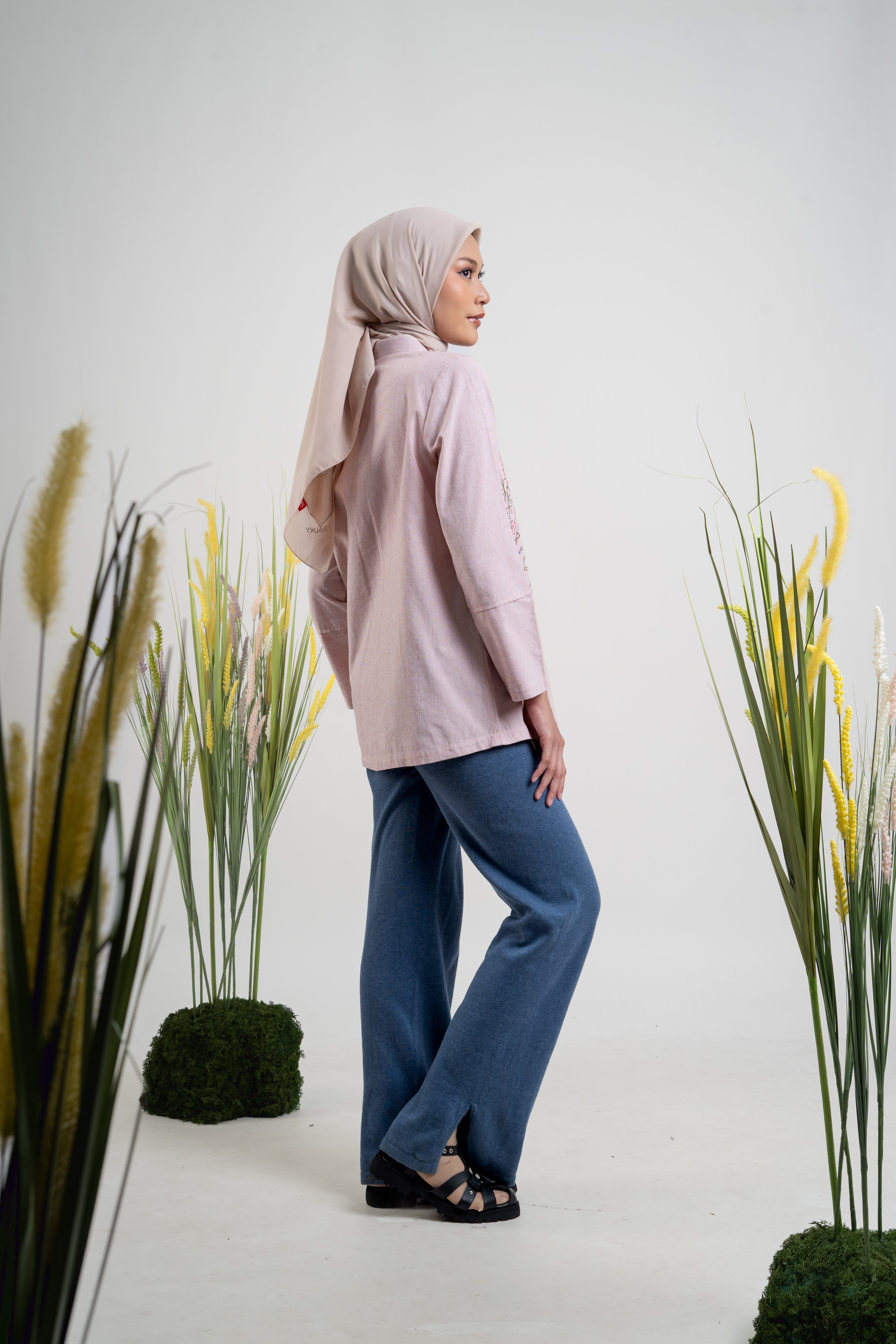 M Tunic Wild Flower - Dusty Pink