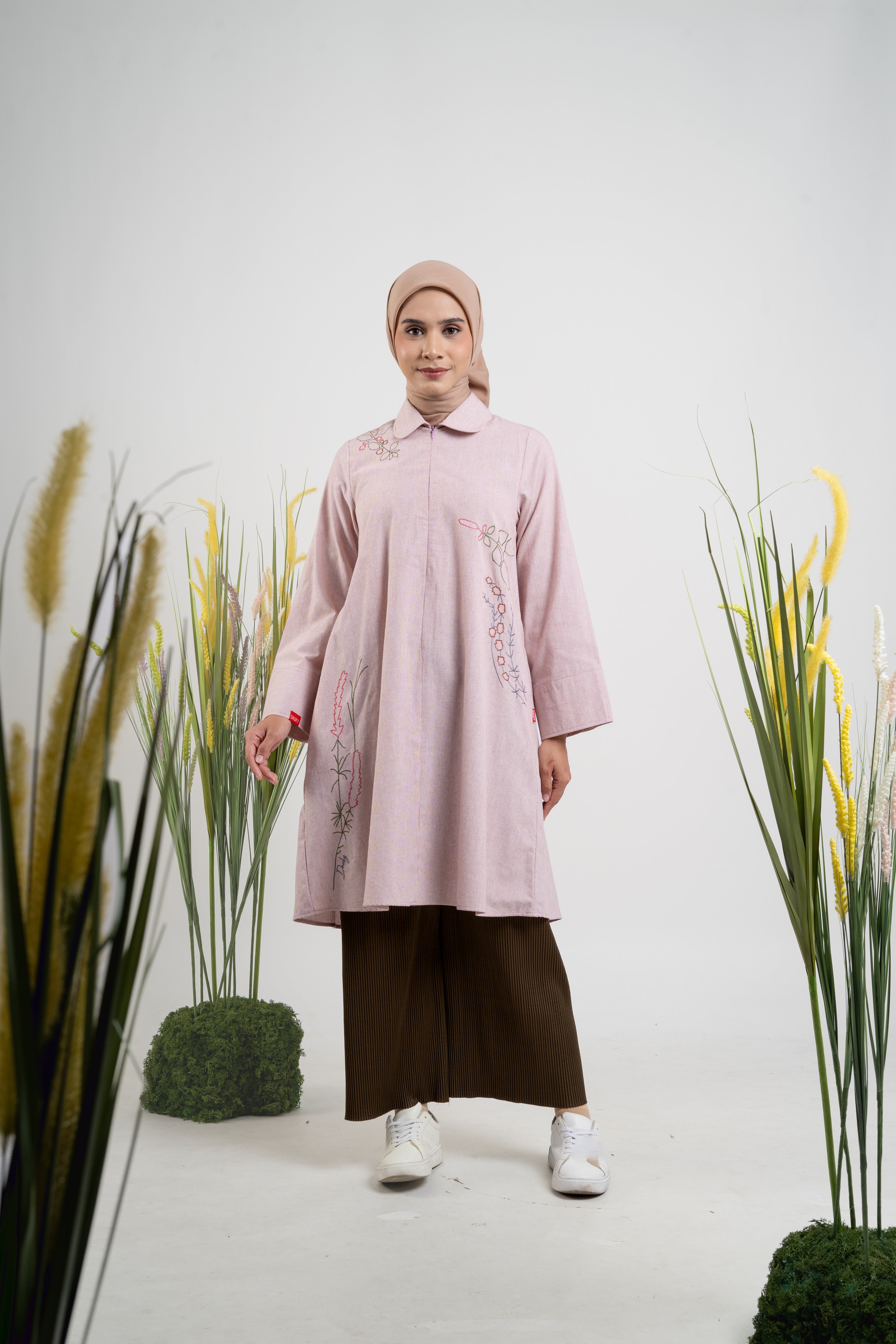 L Tunic Wild Flower - Dusty Pink