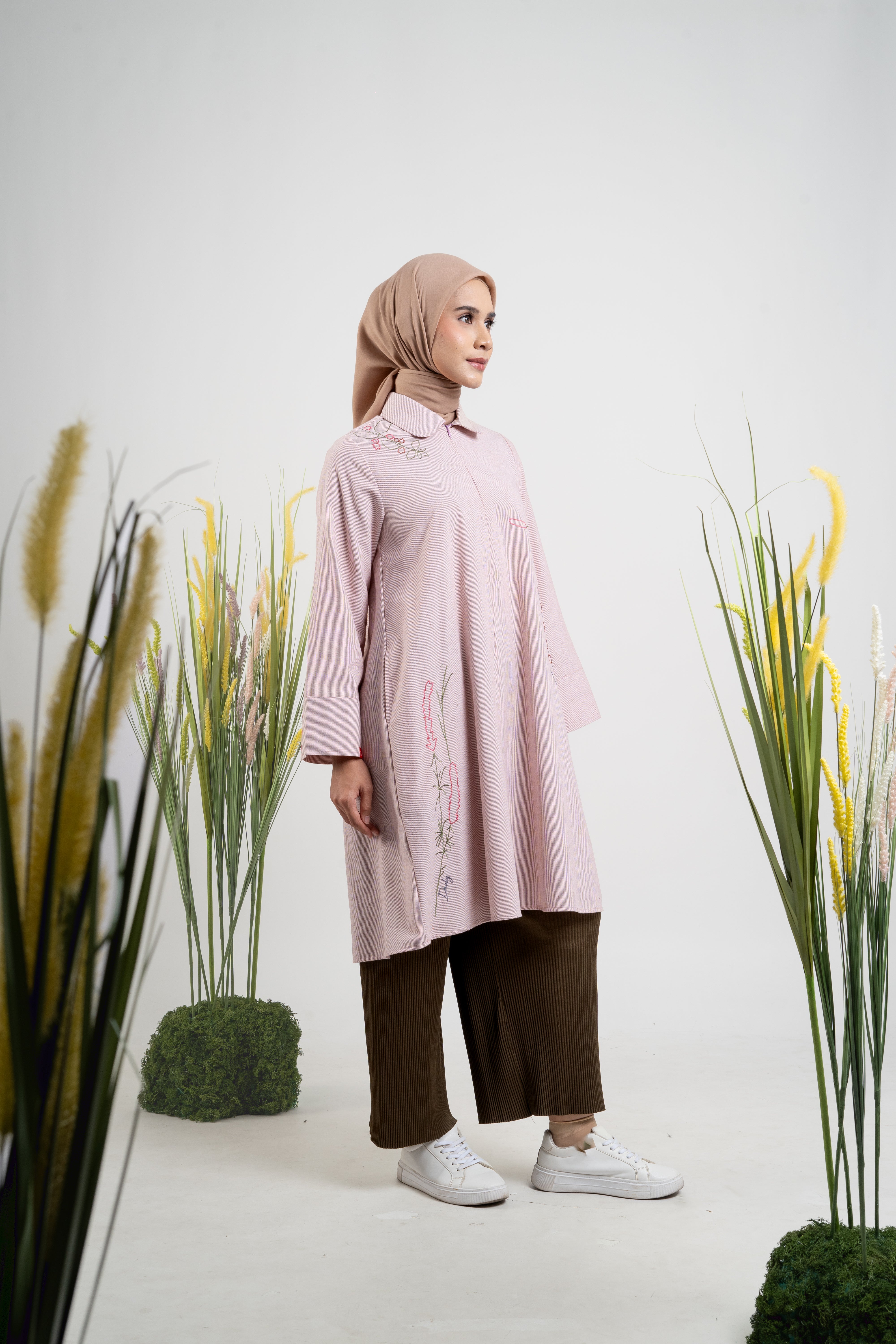 L Tunic Wild Flower - Dusty Pink