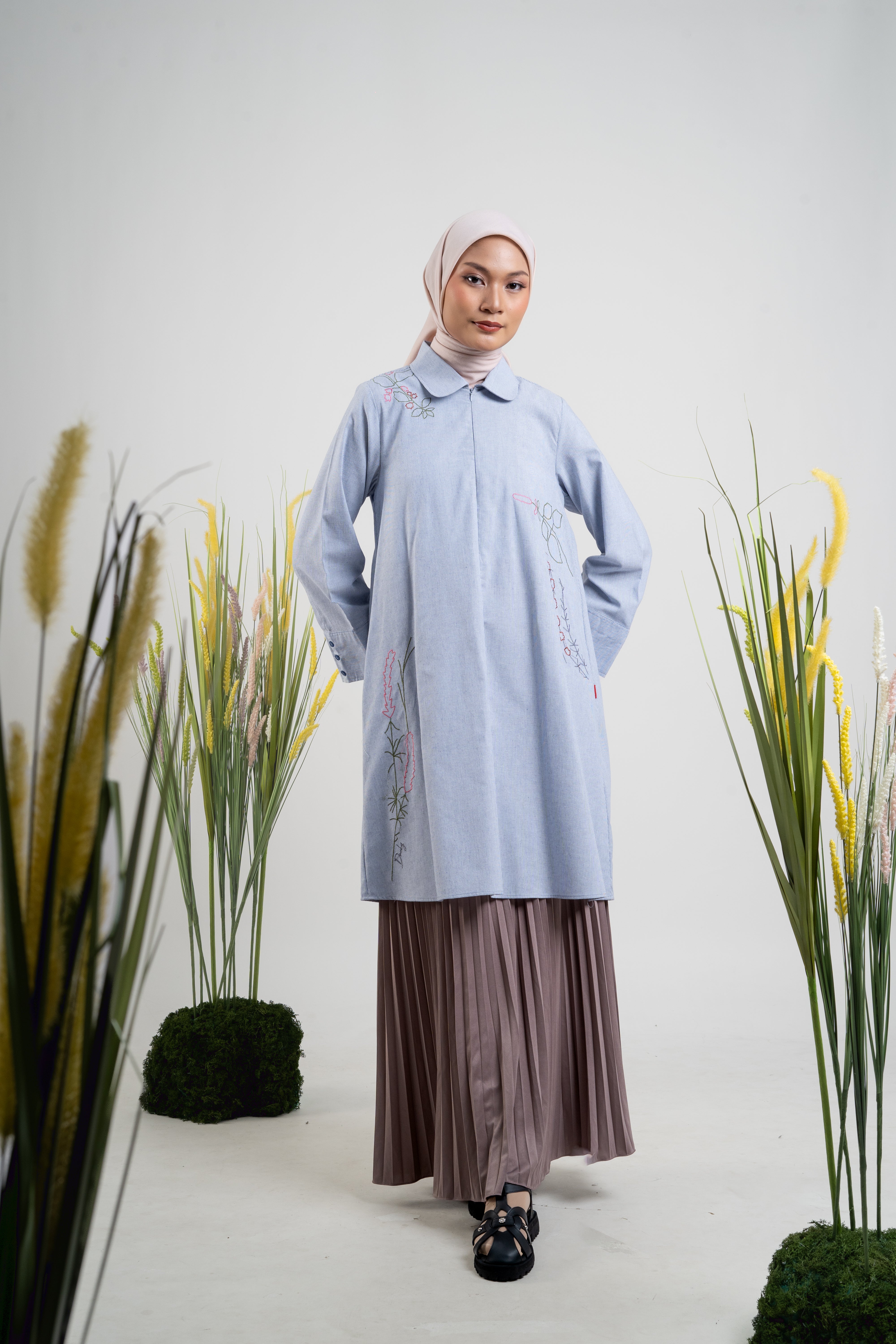 L Tunic Wild Flower - Navy