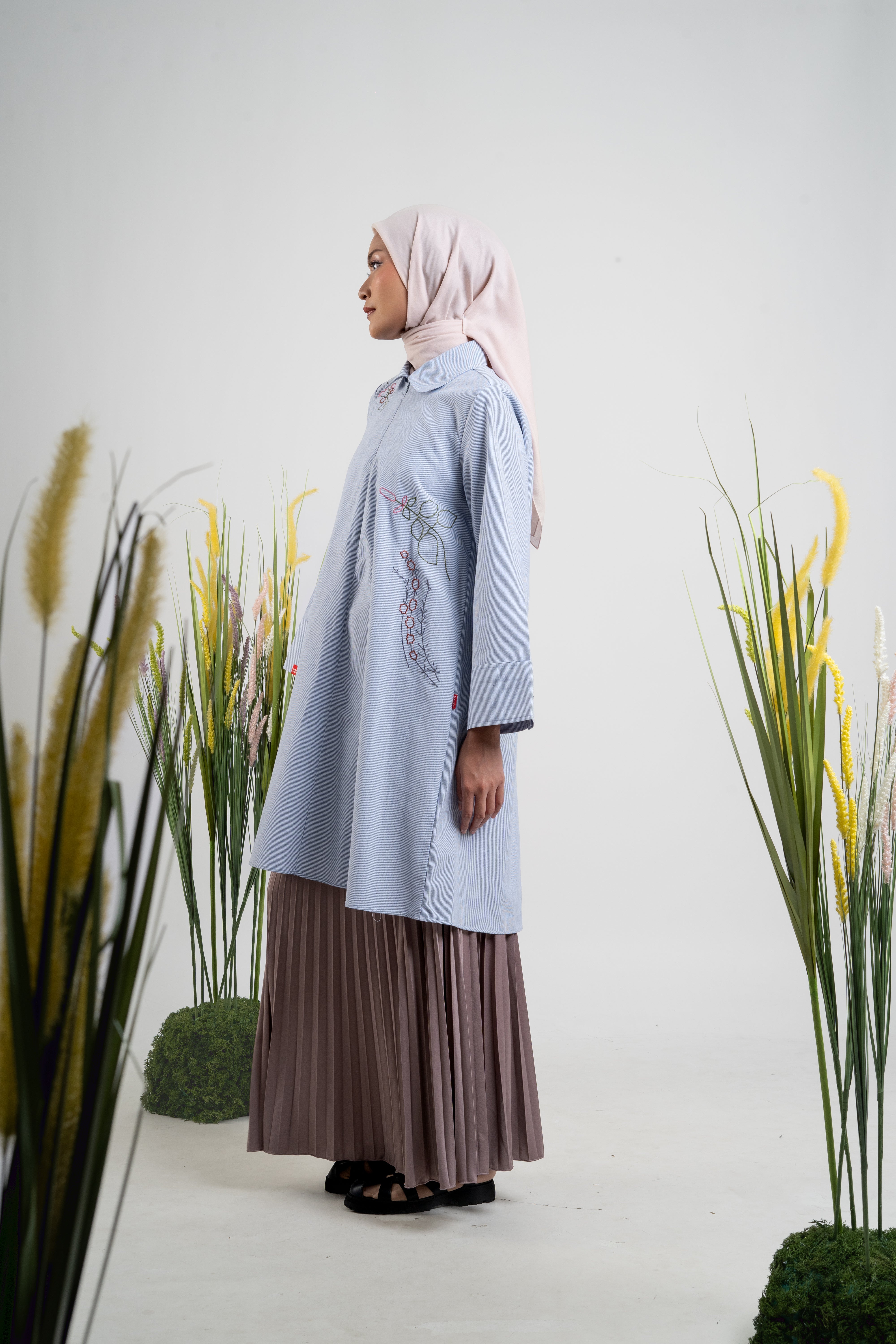 L Tunic Wild Flower - Navy