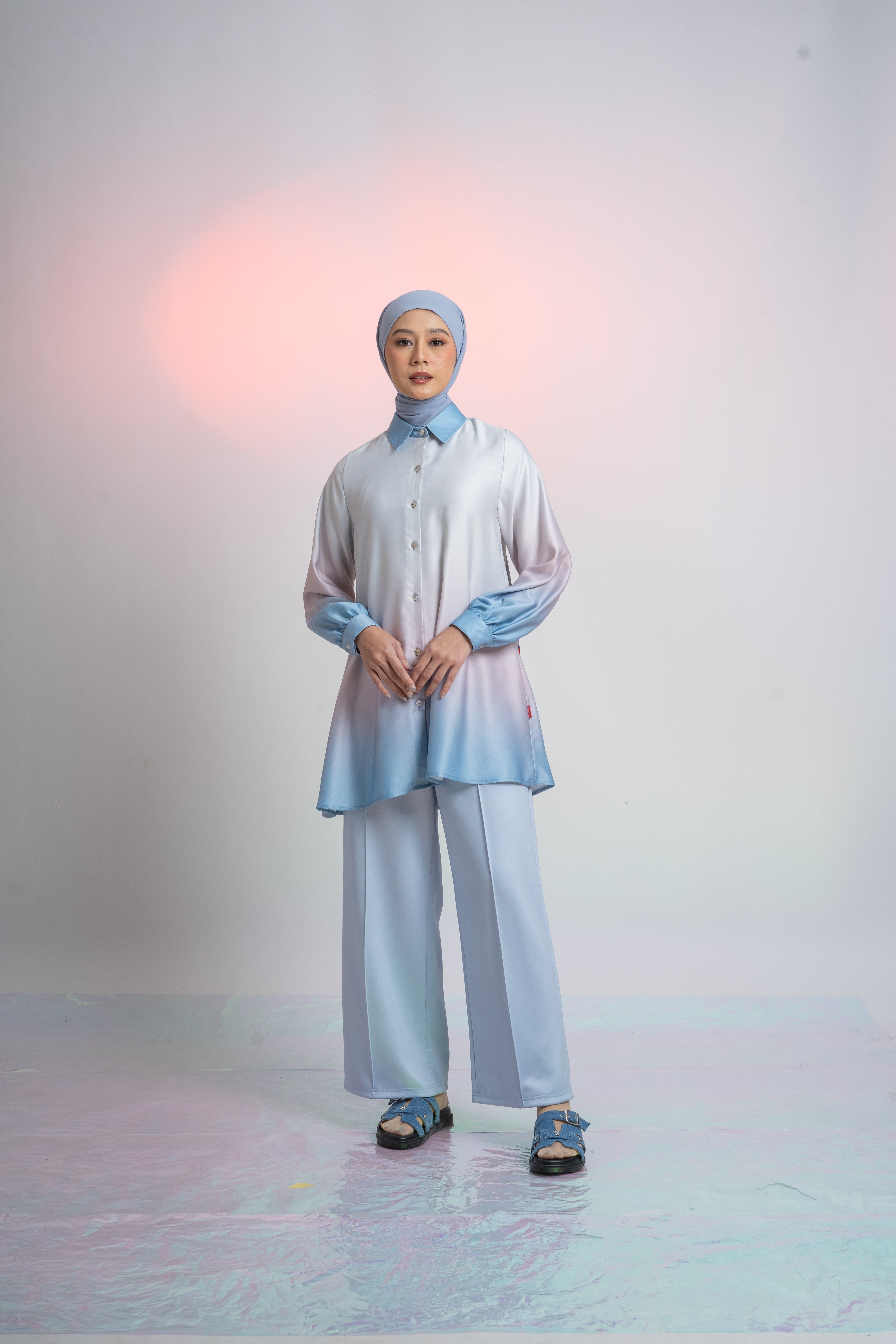 M Tunic Basic Ombre - Silver Grey