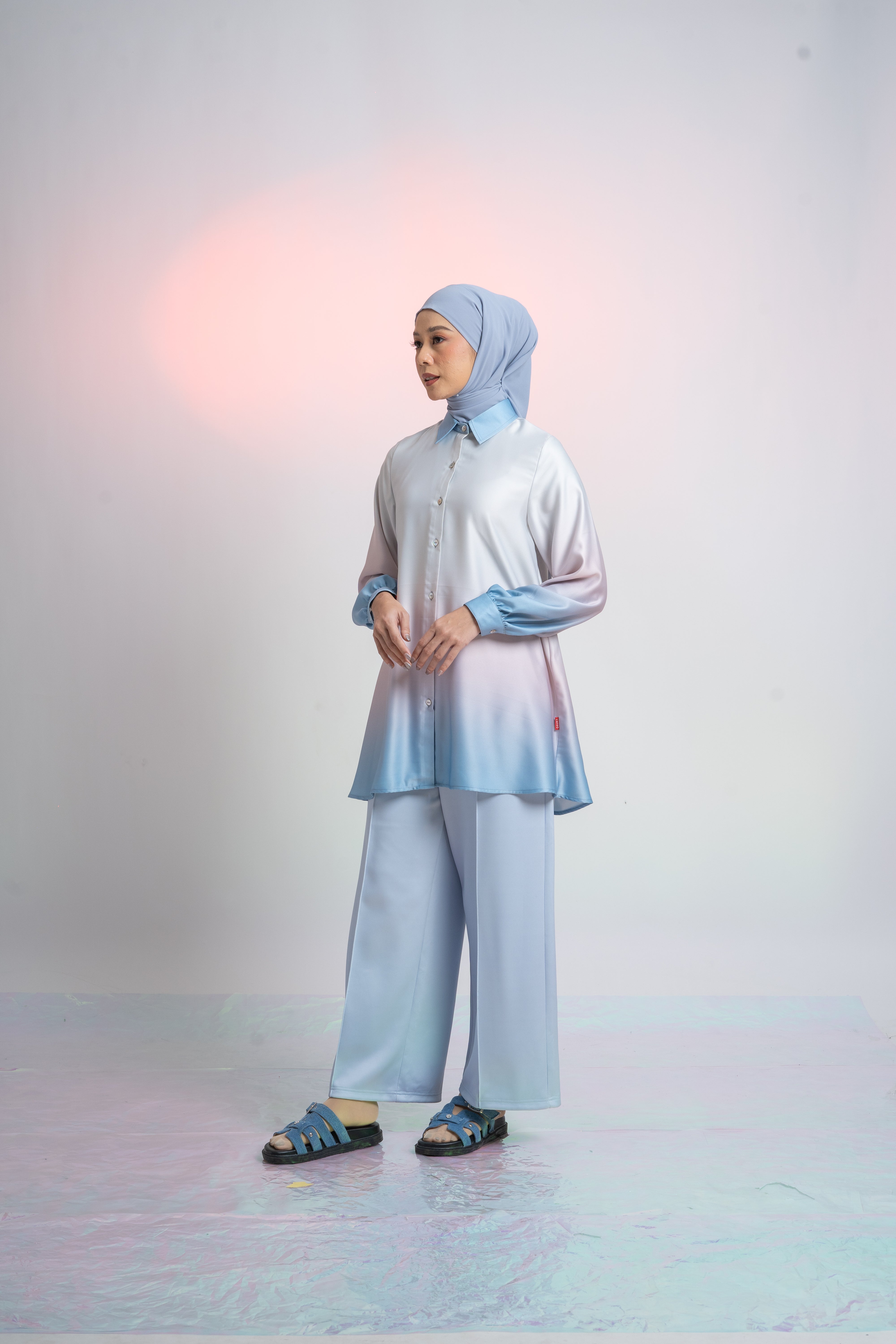 M Tunic Basic Ombre - Silver Grey