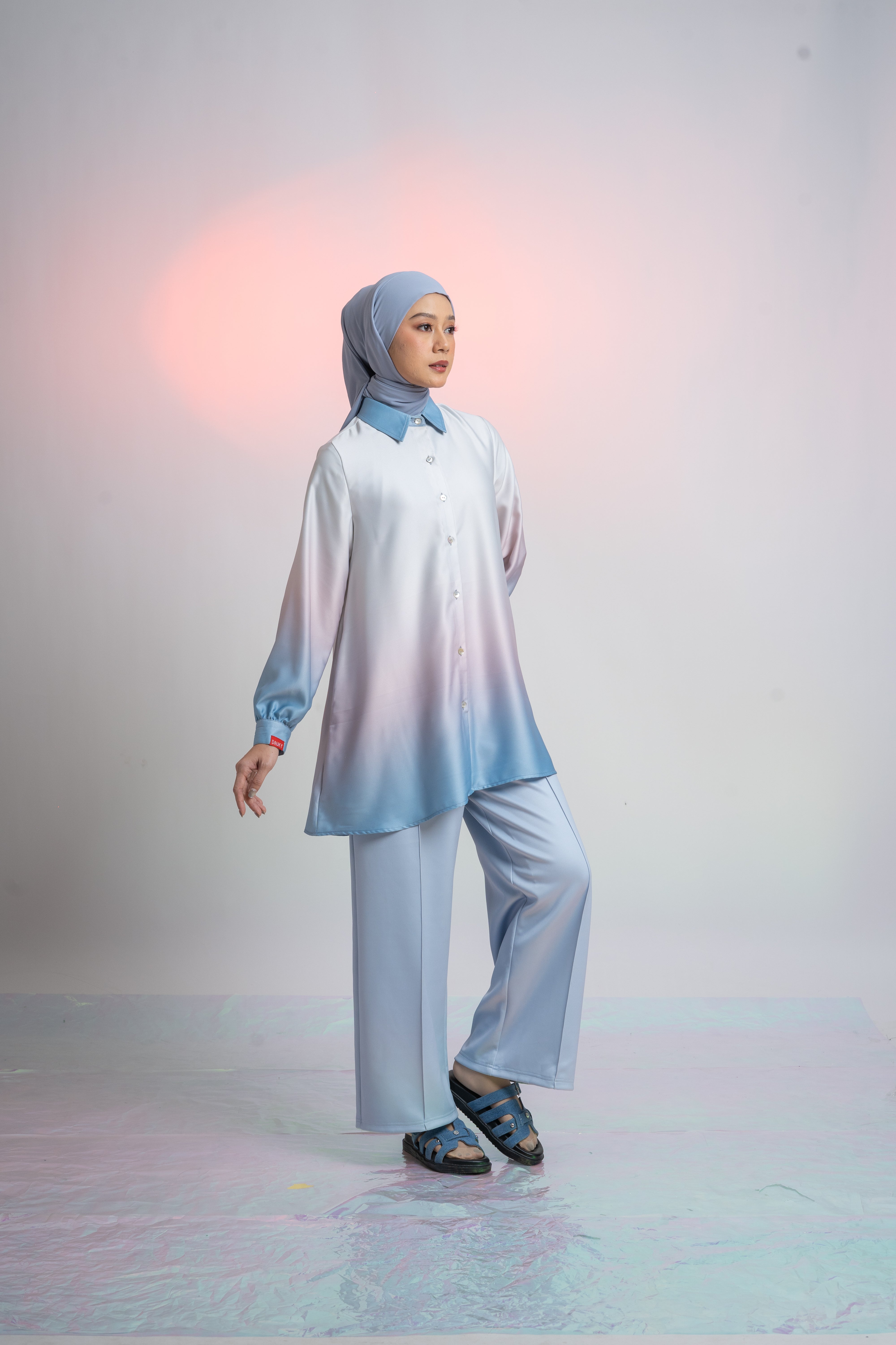 M Tunic Basic Ombre - Silver Grey