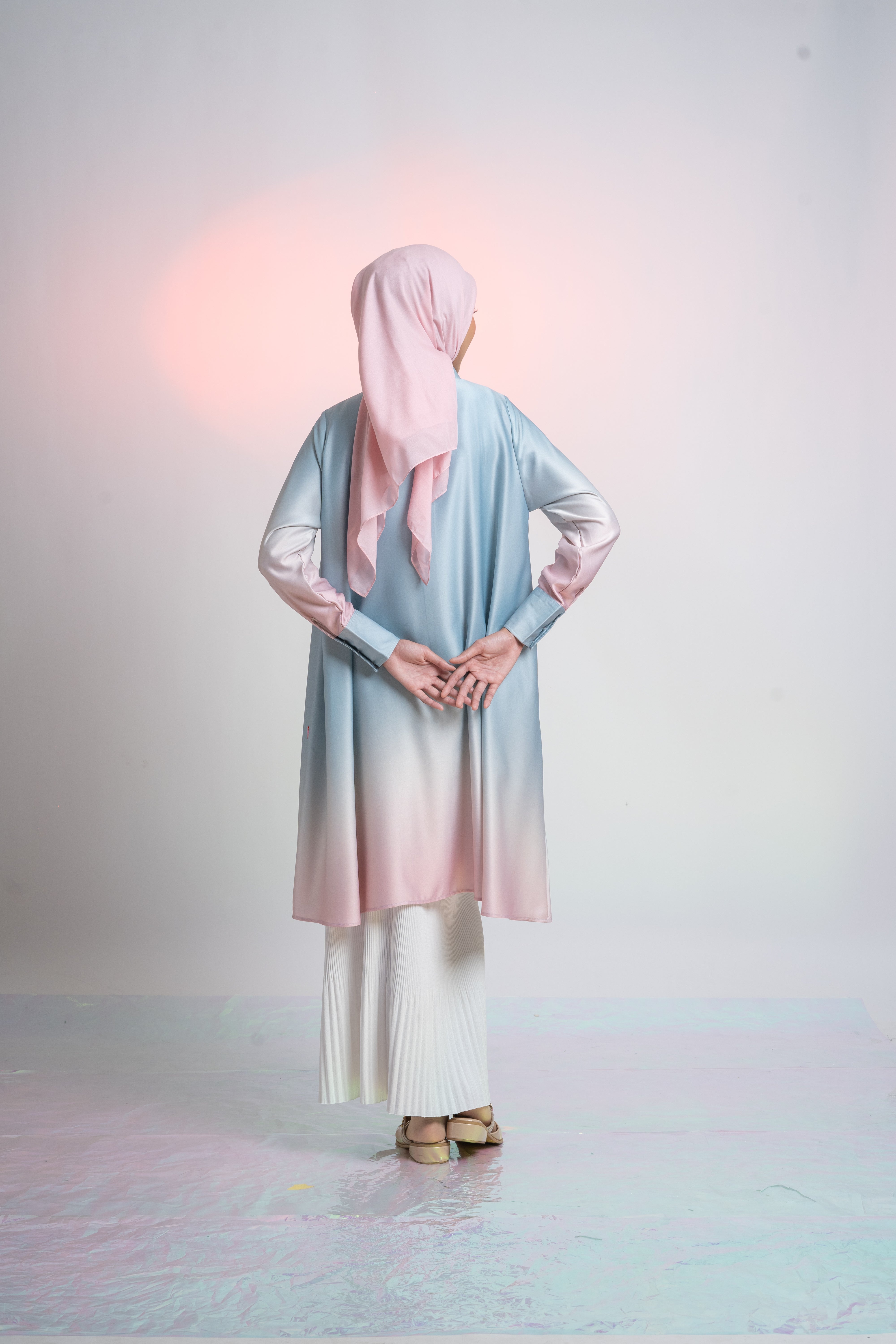 L Tunic Basic Ombre - Blue