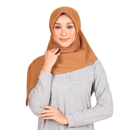Dauky Hijab Segiempat Kerudung Polos Basic Voal Scarf - Milo
