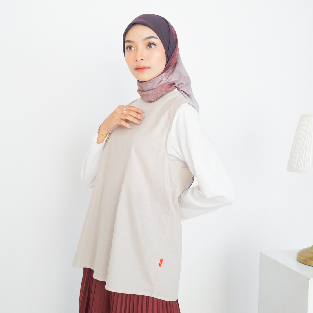 Inner Top Sleeveless Katun Basic Dauky - Khaky