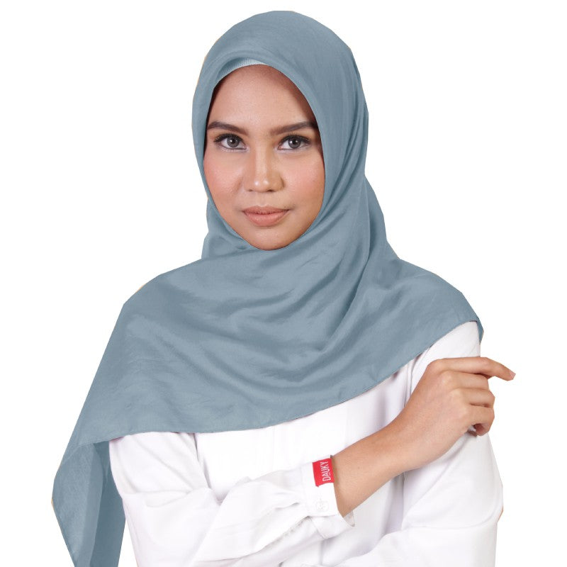 Dauky Hijab Segiempat Kerudung Monza Scarf - Biru Muda