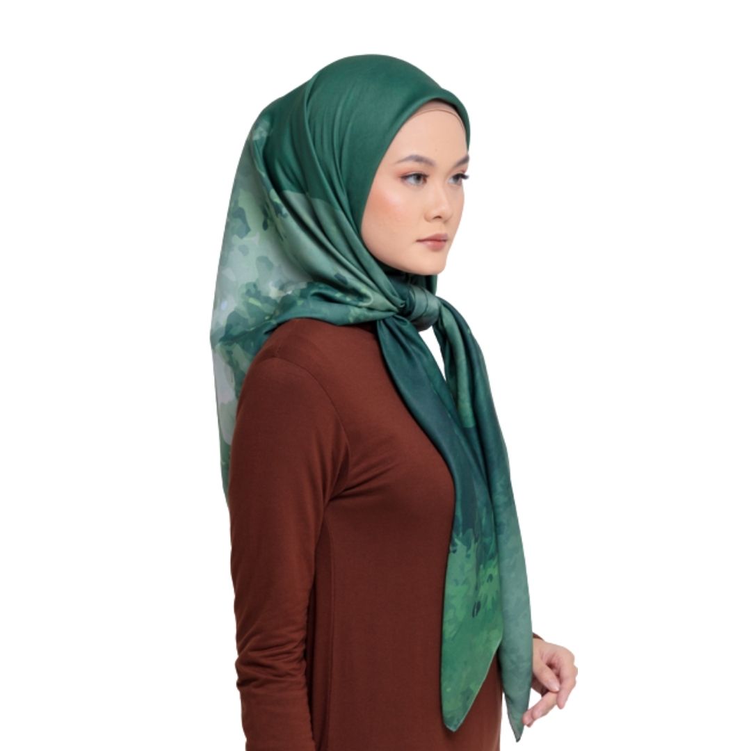 DAUKY Watercolor Hijab Segiempat Watercolor Scarf
