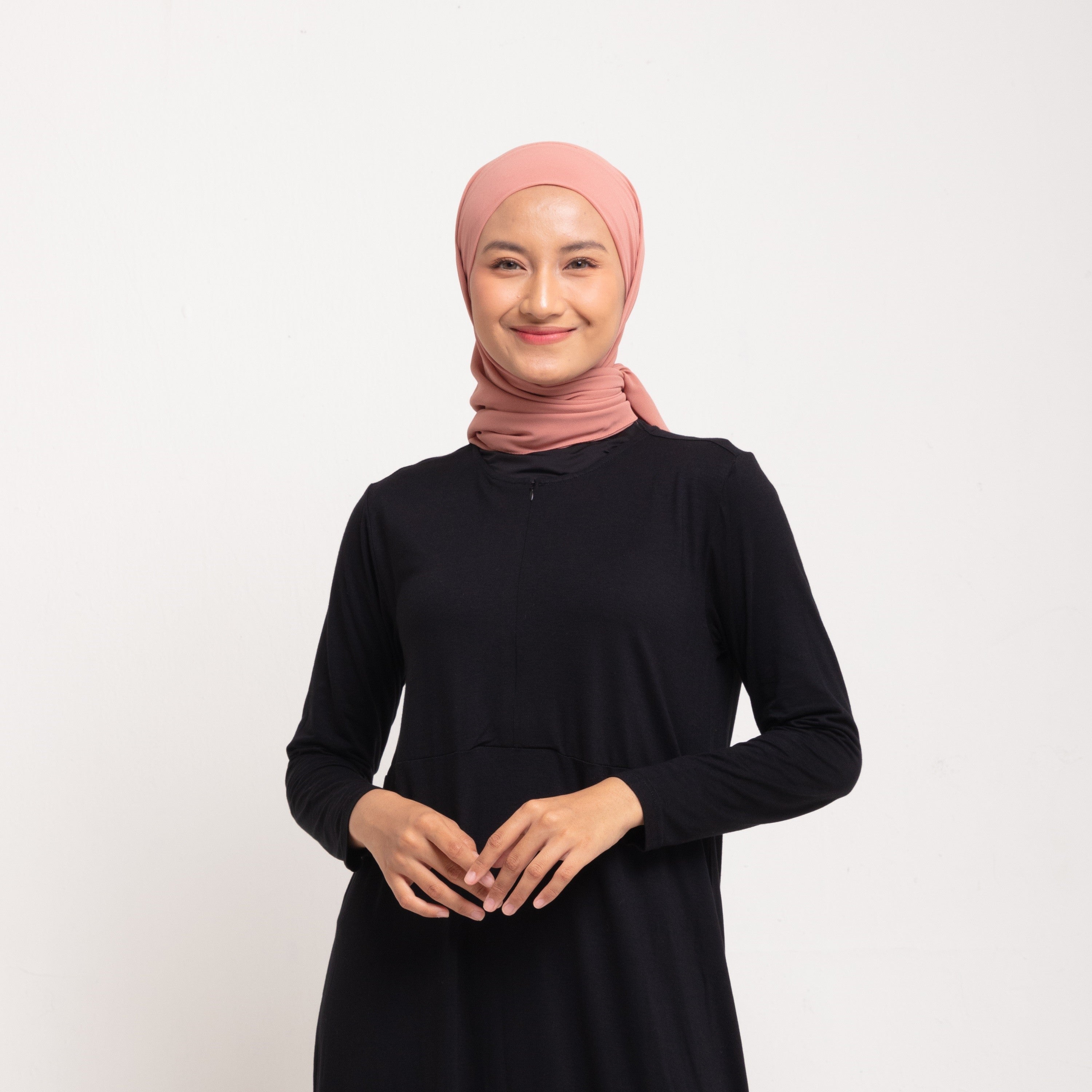 Dauky Hijab Square Instan - Peach