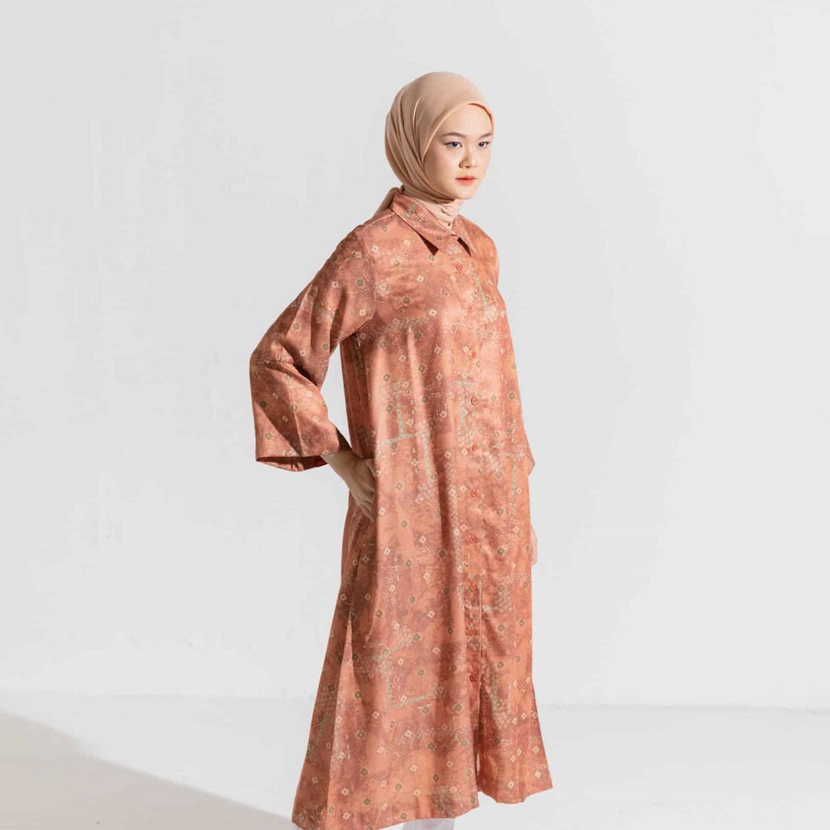 Dress Wanita muslim Dauky Gamis M Dress Bohe Series - Teracotta