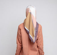 Dauky Hijab Segiempt kerudung Abstract Shape Scarf - Cream