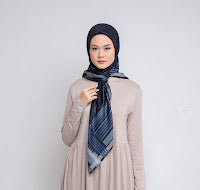 Dauky Hijab Segiempt kerudung Side Line Scarf - Dark Grey