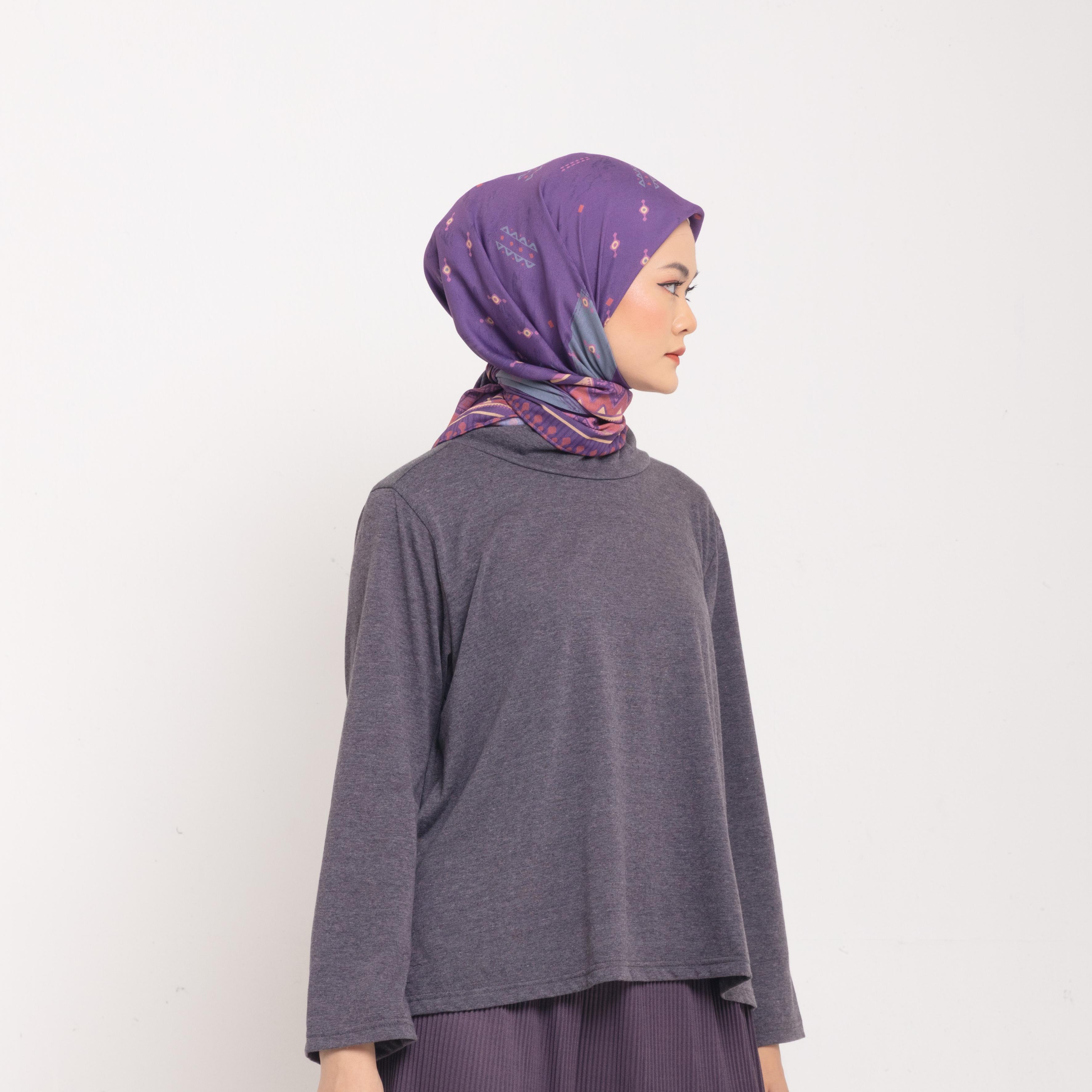 Dauky Hijab Segiempat Scales Scarf - Burgundy