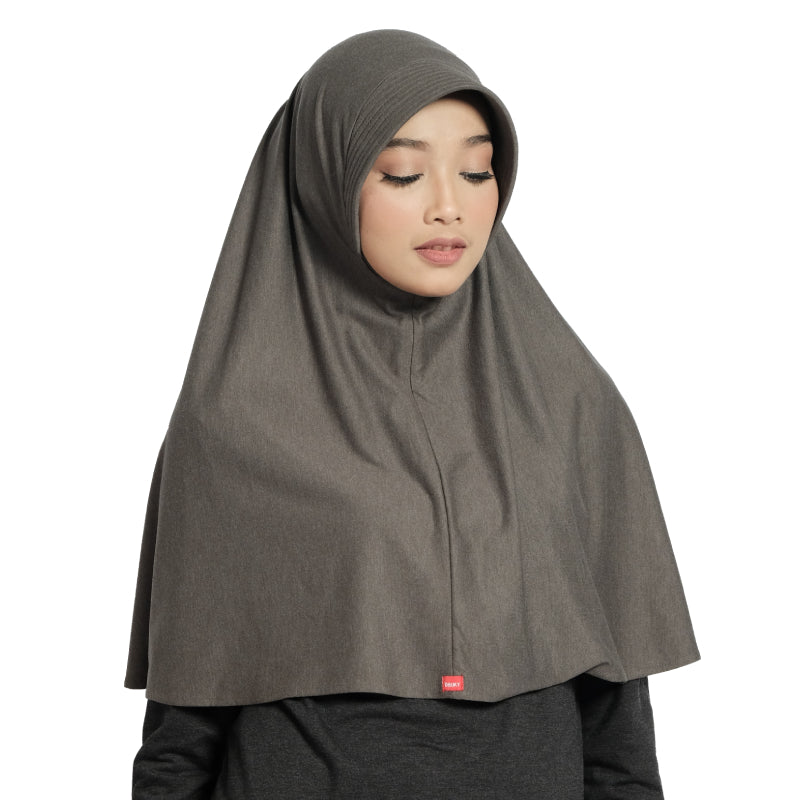 Dauky Hijab Bergo Jilbab Instant Basic Polos Kaos Riri - Olive
