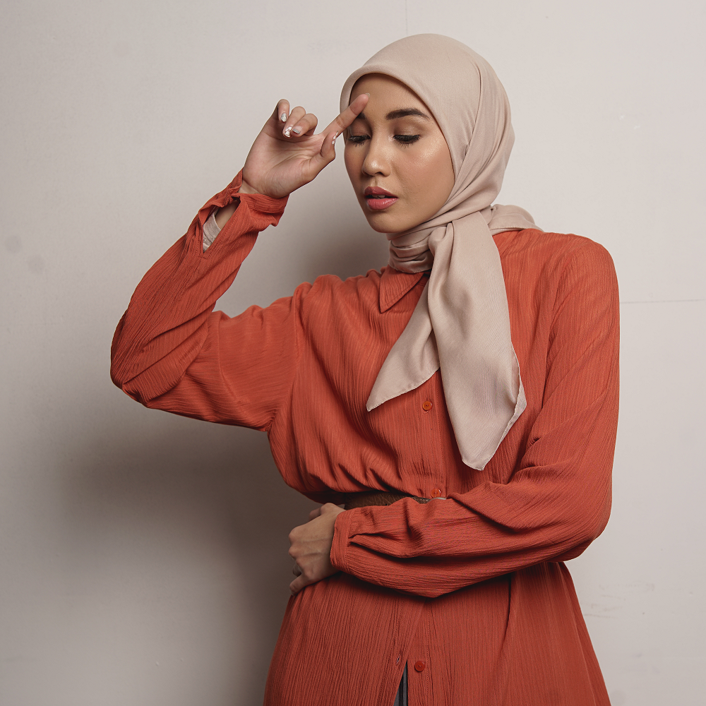 Dauky Hijab Segi Empat Voal Texture