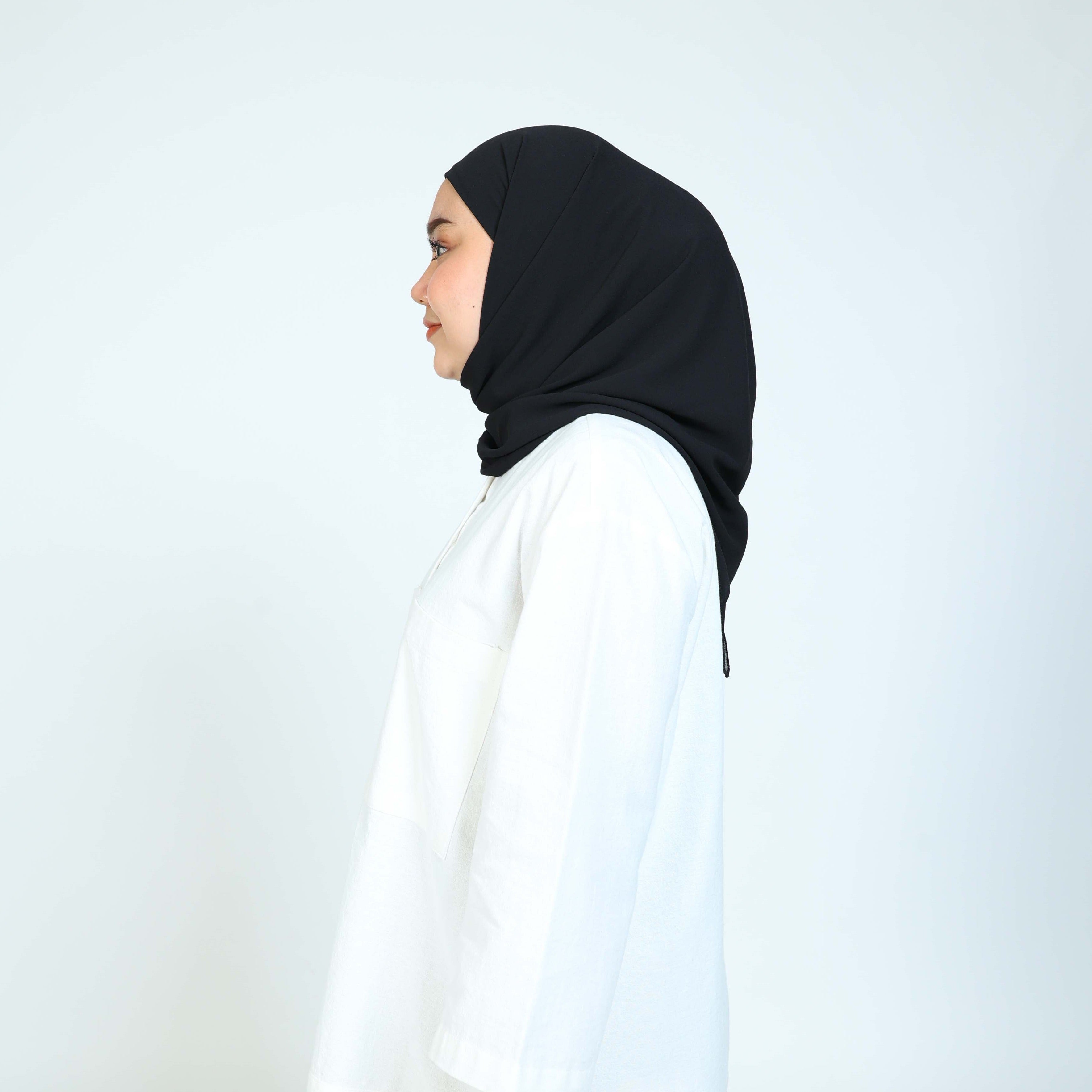 Dauky Hijab Instant Inner Square - Hitam