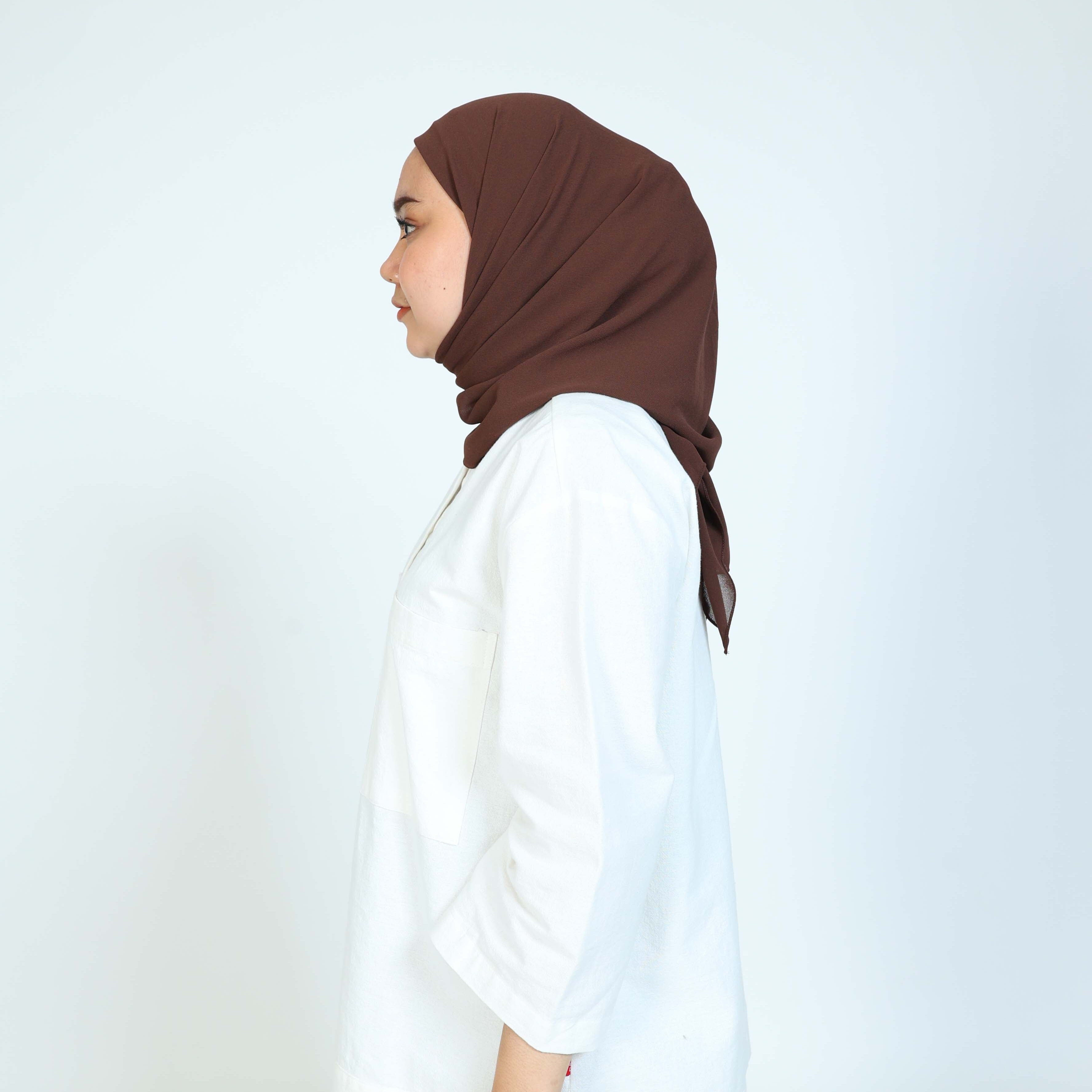 Dauky Hijab Instant Inner Square - Coklat