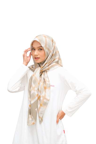 Dauky - Hijab Segi Empat Tartan Pattern Scarf