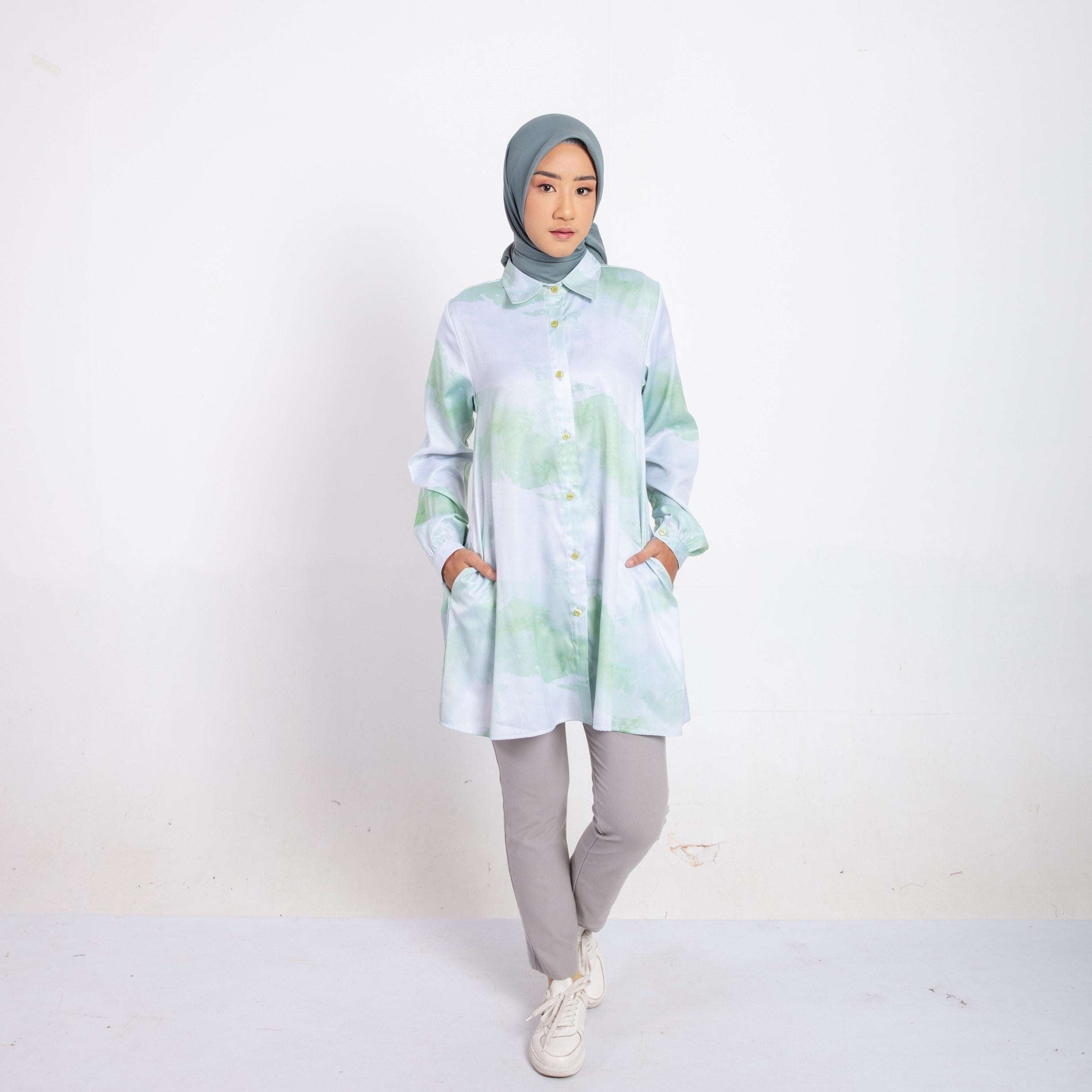 Dauky - Atasan Wanita M Tunik Basic Watercolor