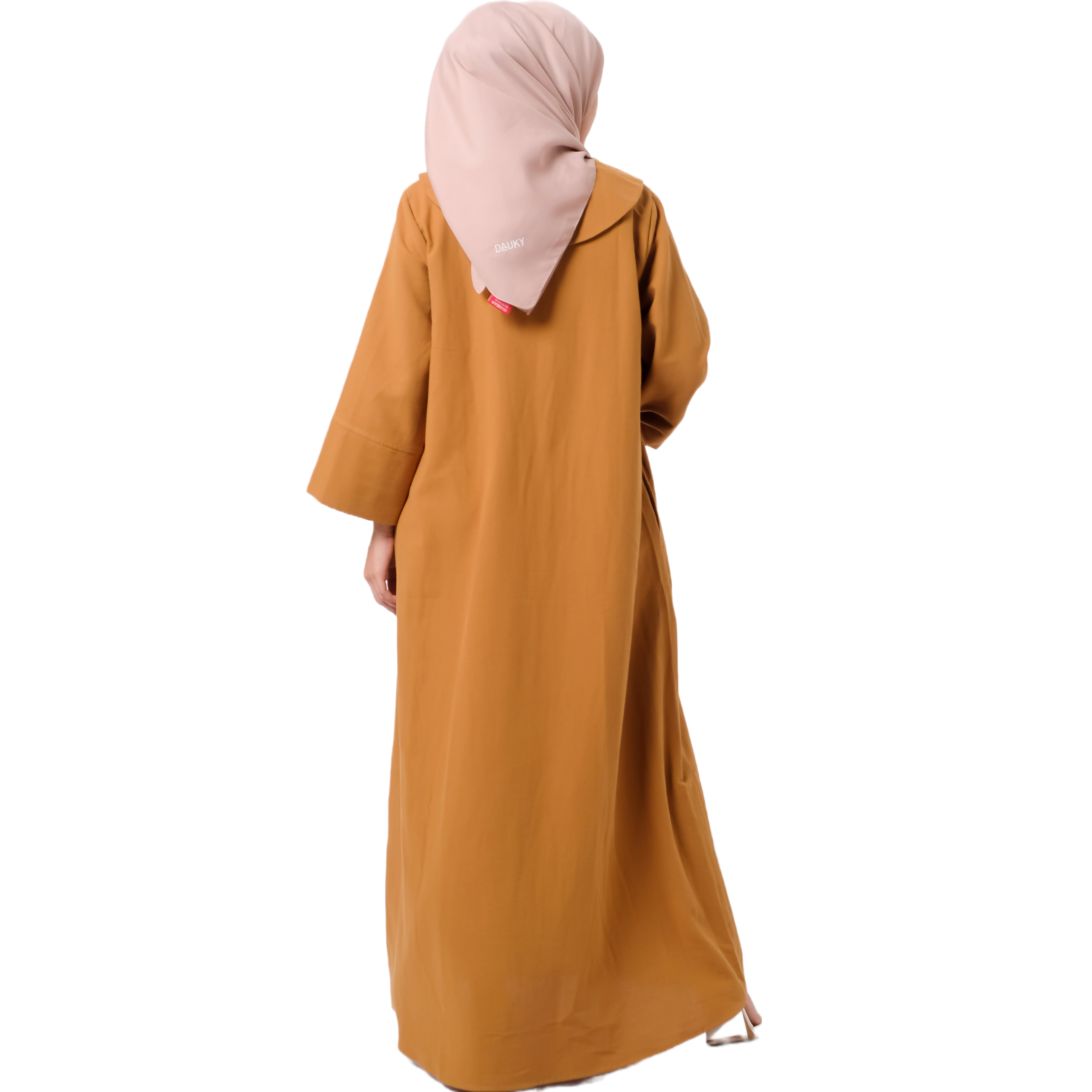 Dauky Dress Wanita L Dress Linen Rami - Caramel