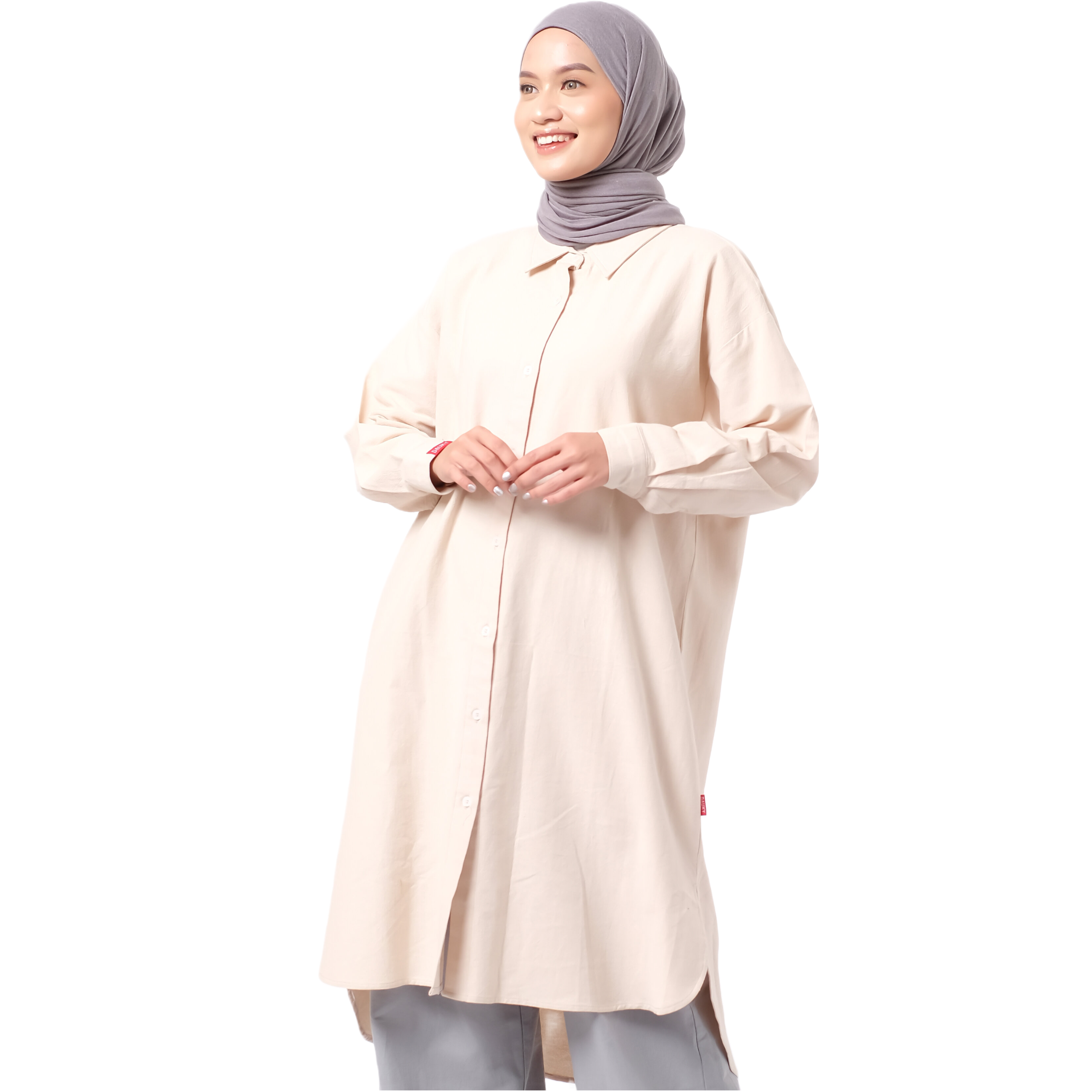 L Tunic Linen - Bone