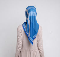 Dauky Hijab Segiempt kerudung Play Shape Scarf - Biru