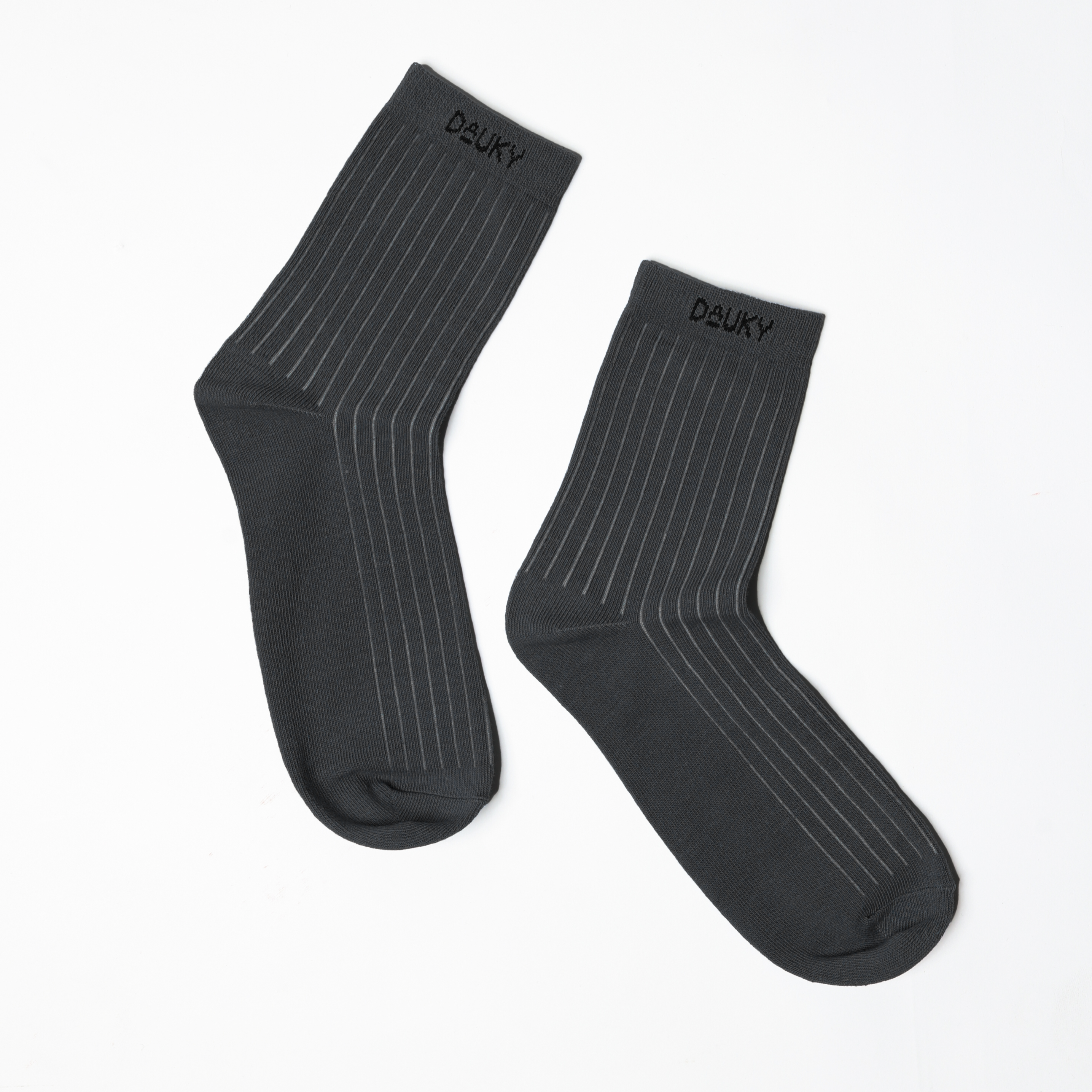 Dauky Kaos kaki Basic Rib Socks - Hitam